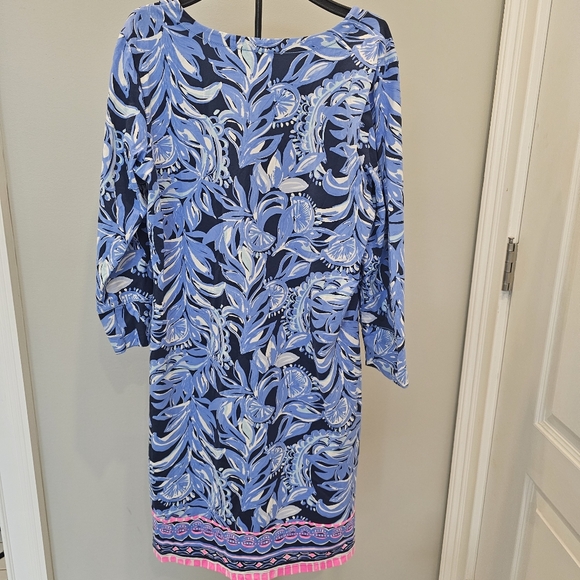 Lilly Pulitzer UPF 50+ ChillyLilly Nadine Dress High Tide You're The Zest LG - Picture 3 of 7